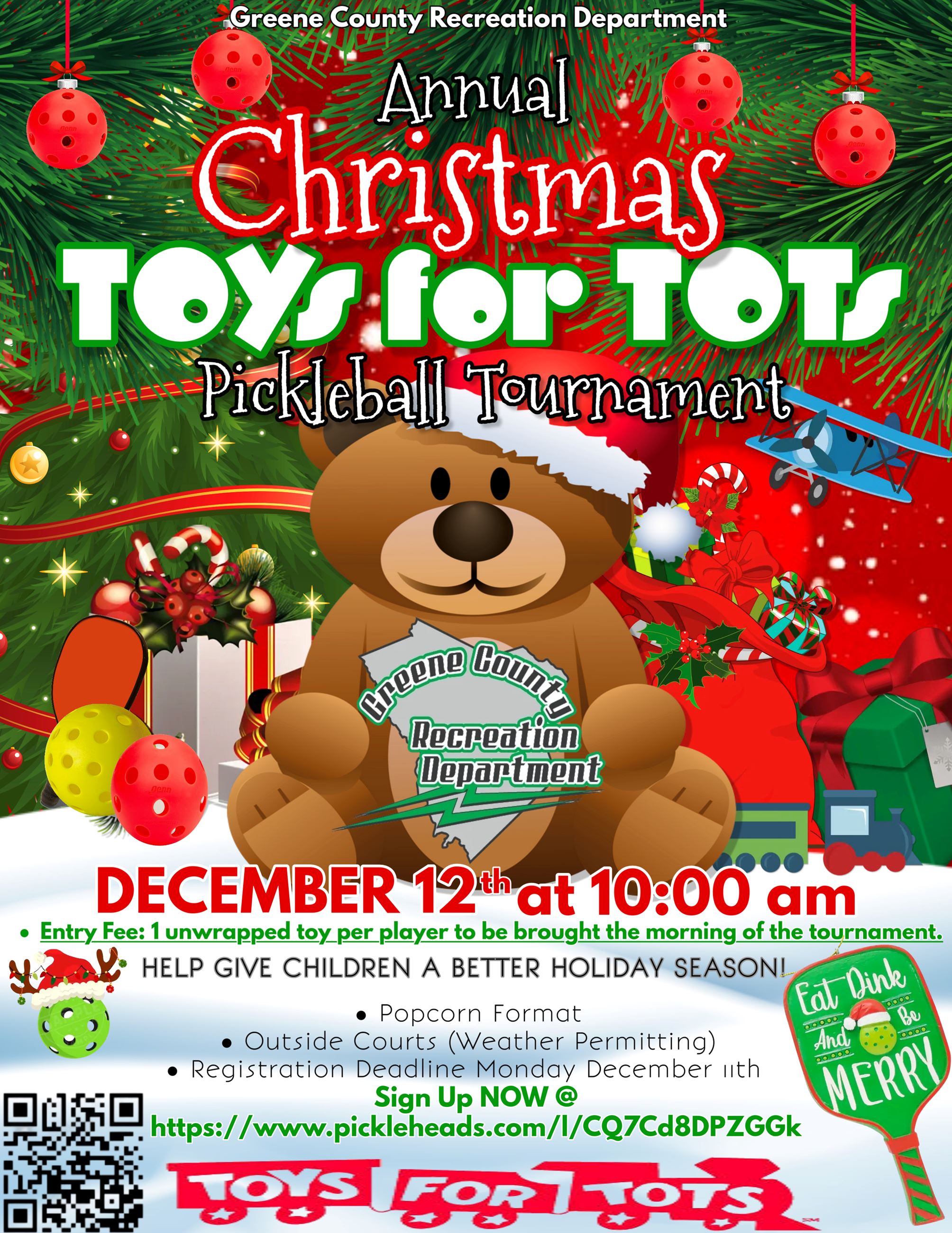 2024 Toys for Tots Pickleball Tournament